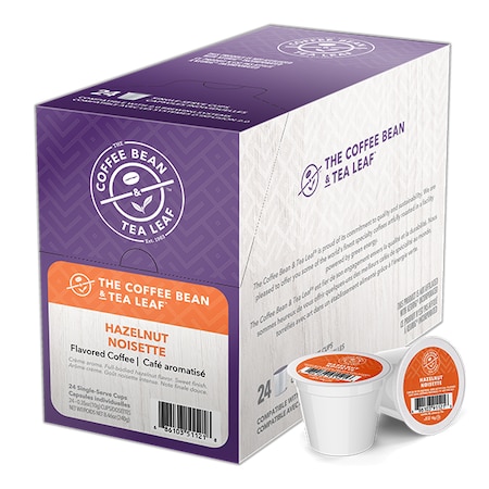 Coffee Bean & Tea Leaf Hazelnut, Single Serve Cup, PK96 PK CBTL025112